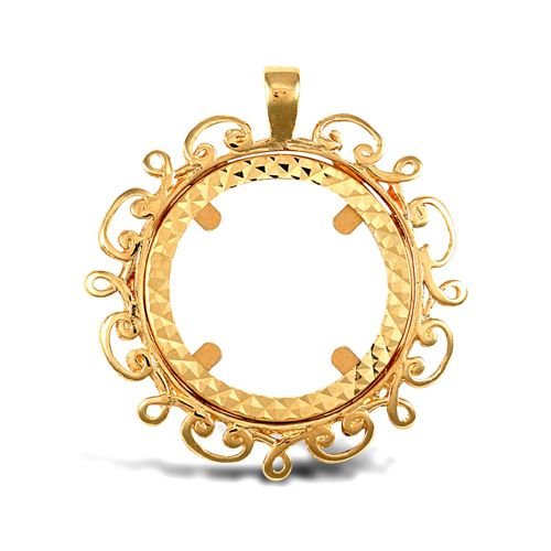 9ct Yellow Gold Half Sovereign Pendant