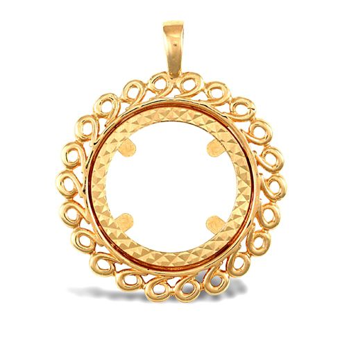 9ct Yellow Gold Half Sovereign Pendant