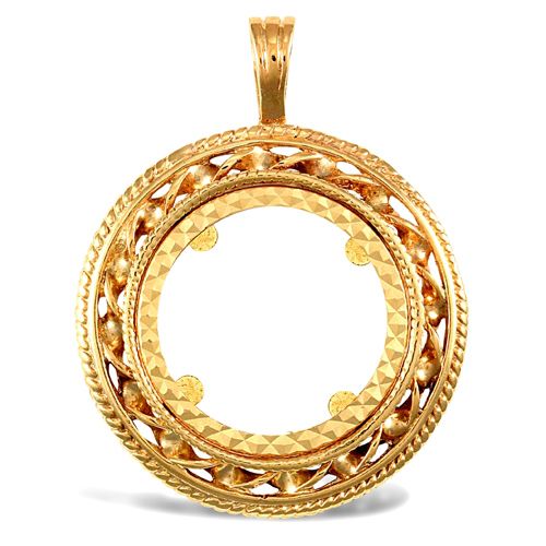 9ct Yellow Gold Half Sovereign Pendant