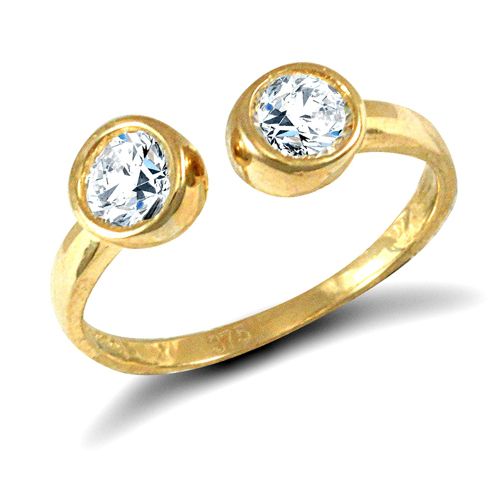 9ct Yellow Gold Cubic Zirconia Toe Ring
