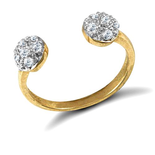 9ct Yellow Gold Cubic Zirconia Toe Ring