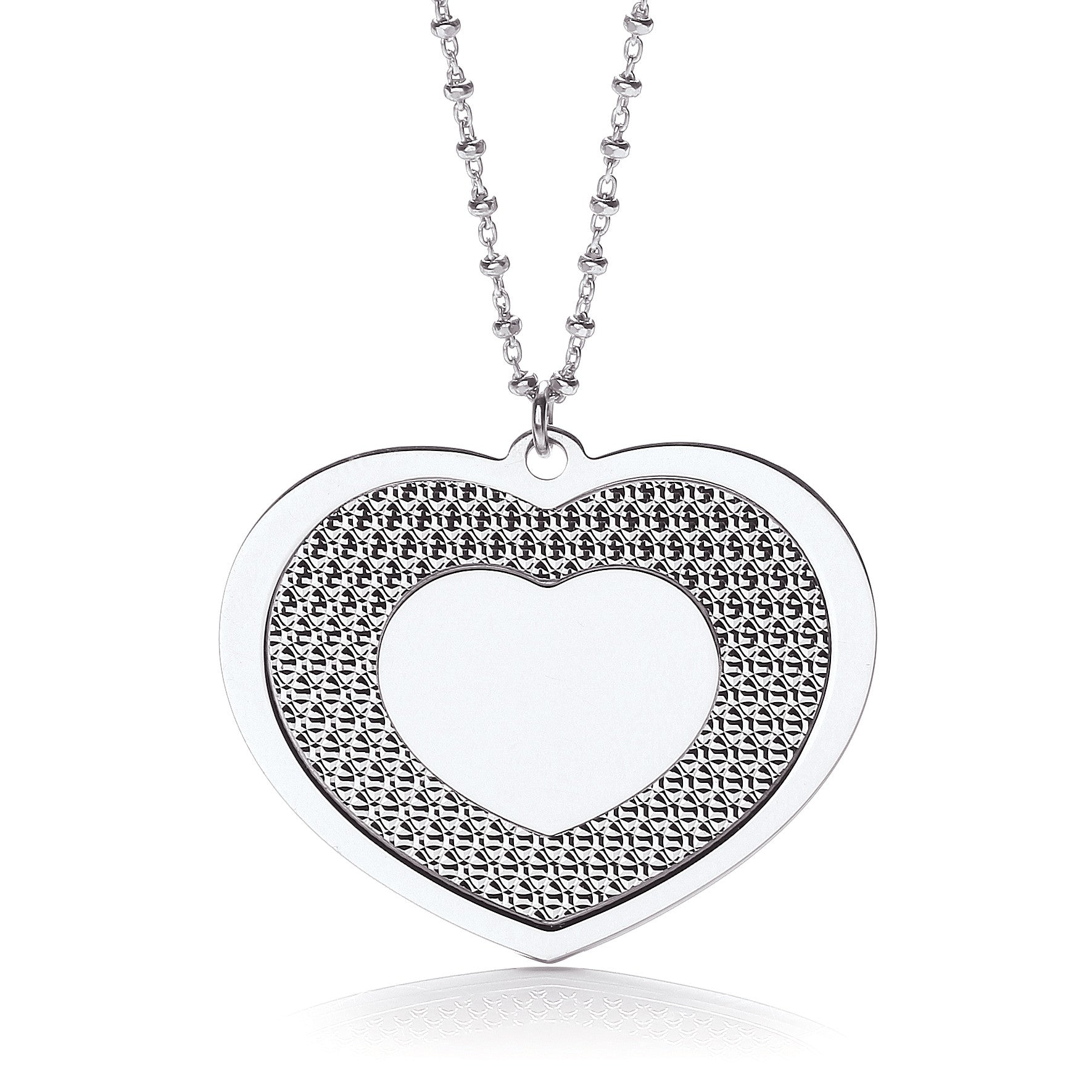 Big Heart 18" Necklace - Silver