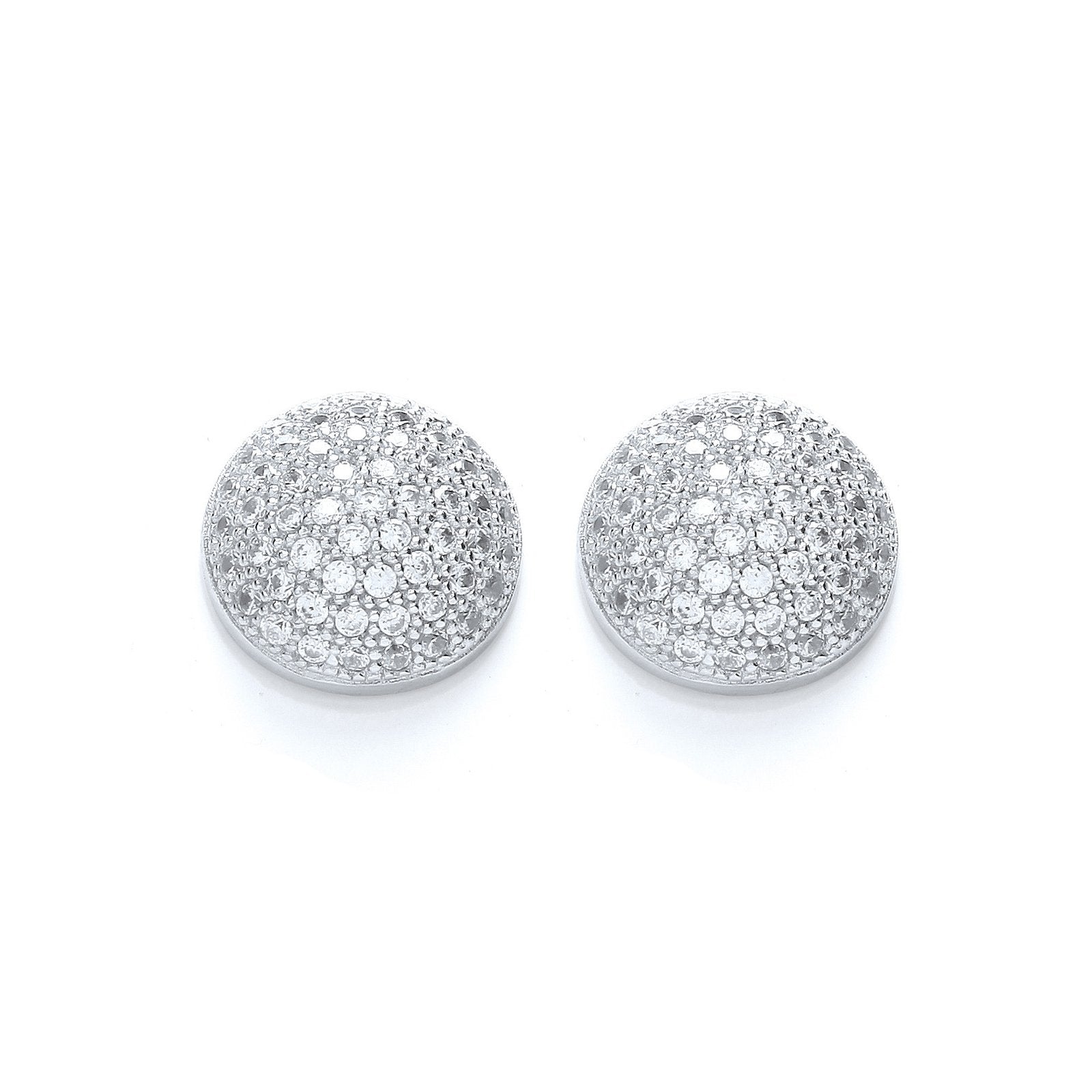 Micro Pave' Round Half Ball Stud