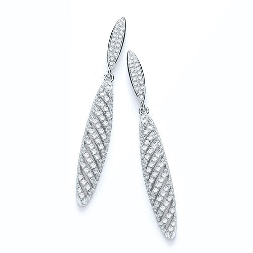 Micro Pave' Fancy Drops - Silver