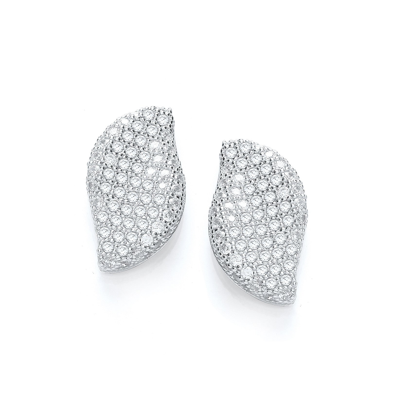 Micro Pave' Fancy Stud - Silver