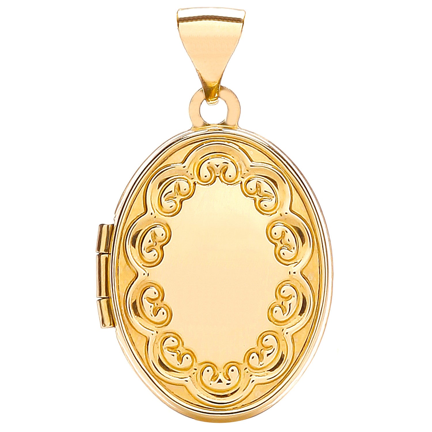 Yellow Gold Oval Shaped Locket - 9ct Gold