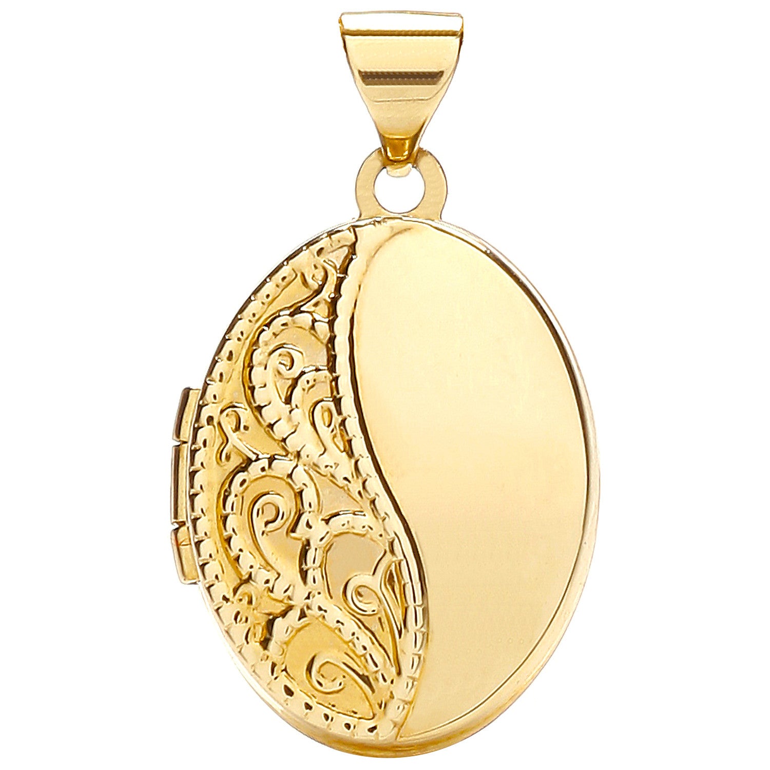 Yellow Gold Oval Shaped Locket - 9ct Gold