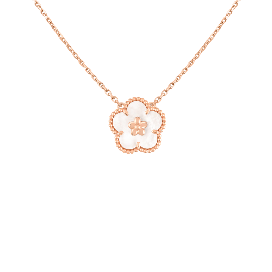 Van Cleef & Arpels Lucky Spring Pendant Plum Blossom Mother-Of-Pearl 18K Rose Gold