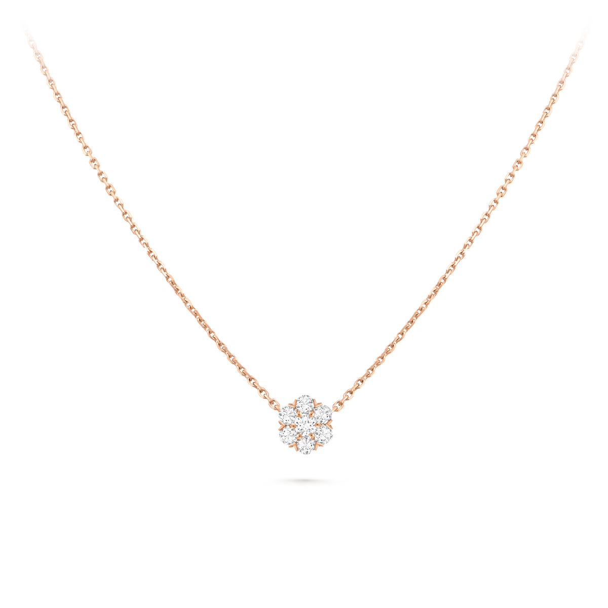 Van Cleef & Arpels Fleurette Diamond Pendant 18K Rose Gold