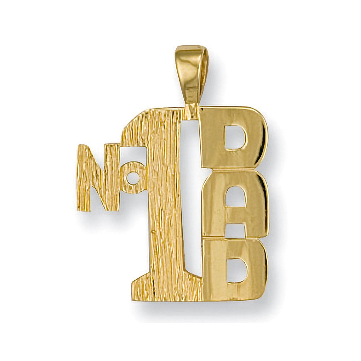 Yellow Gold No:1 Dad Pendant - 9ct Gold