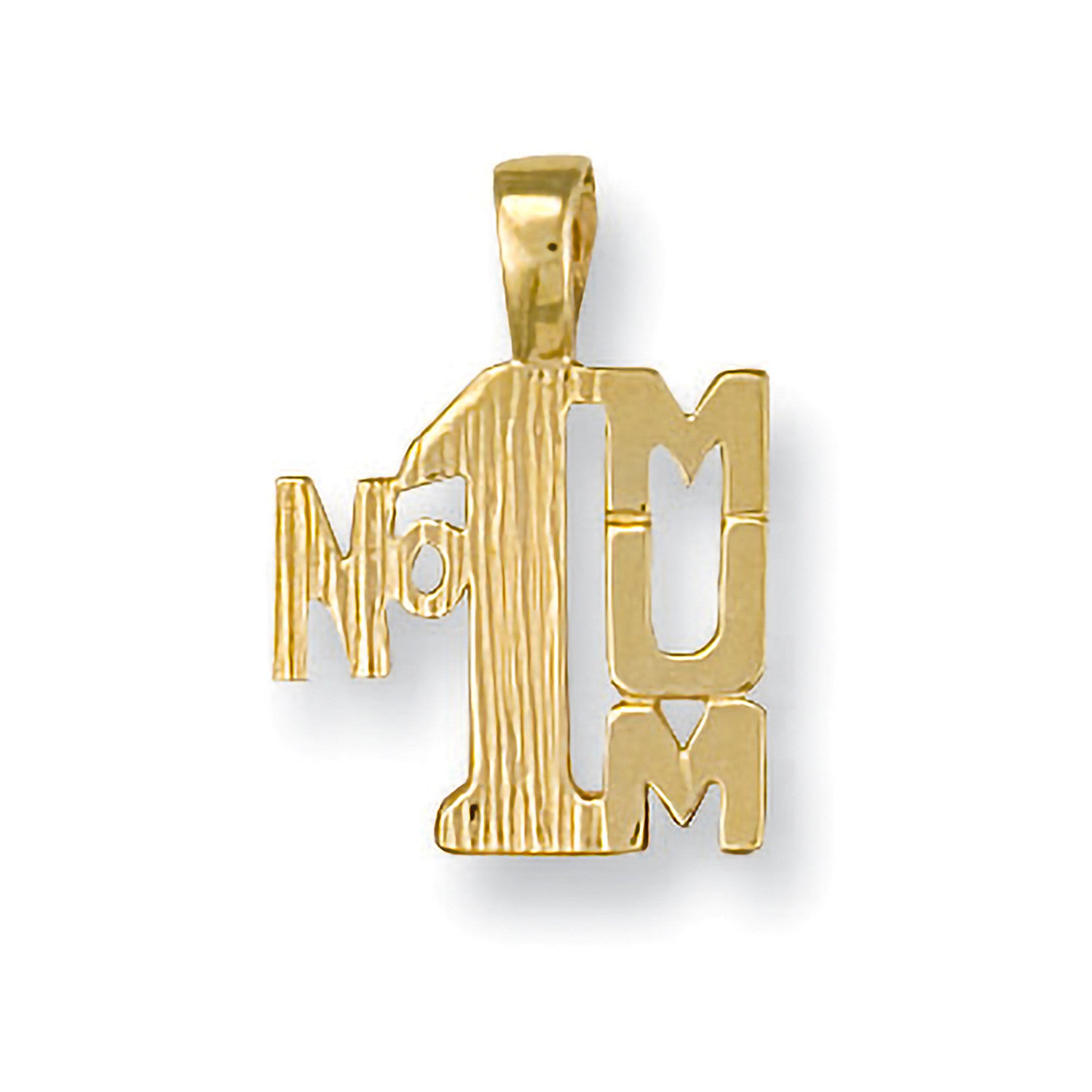 Yellow Gold No:1 Mum Pendant - 9ct Gold