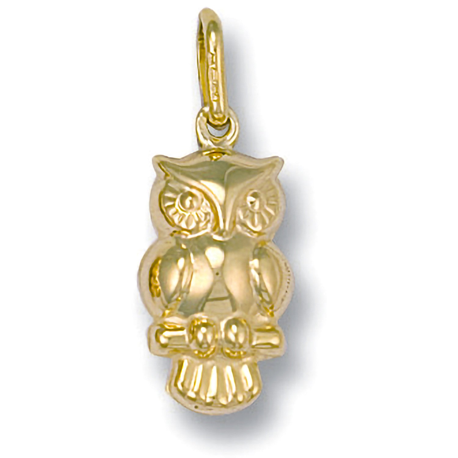 Yellow Gold Owl Pendant - 9ct Gold