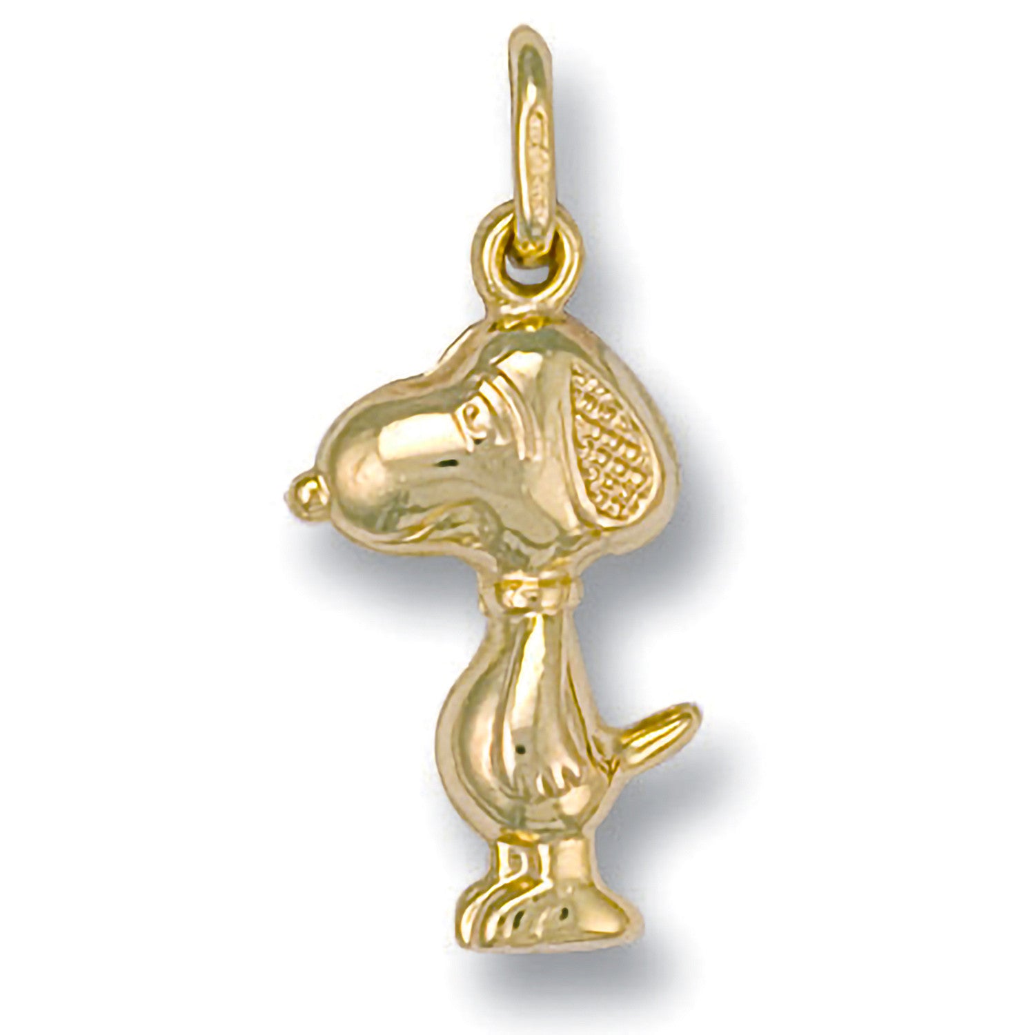 Yellow Gold Snoopy Dog Pendant - 9ct Gold