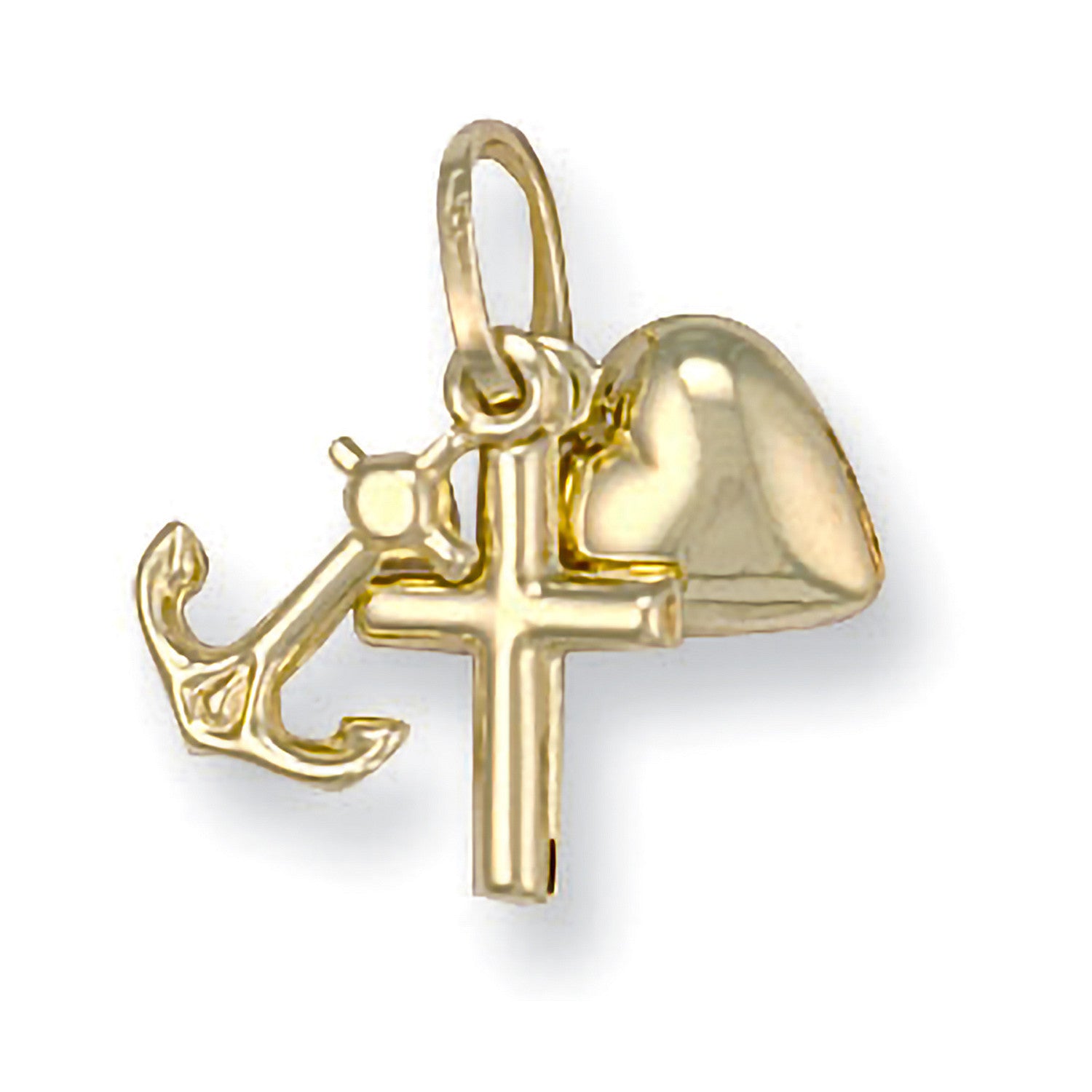 Yellow Gold Faith Hope & Charity Pendant - 9ct Gold