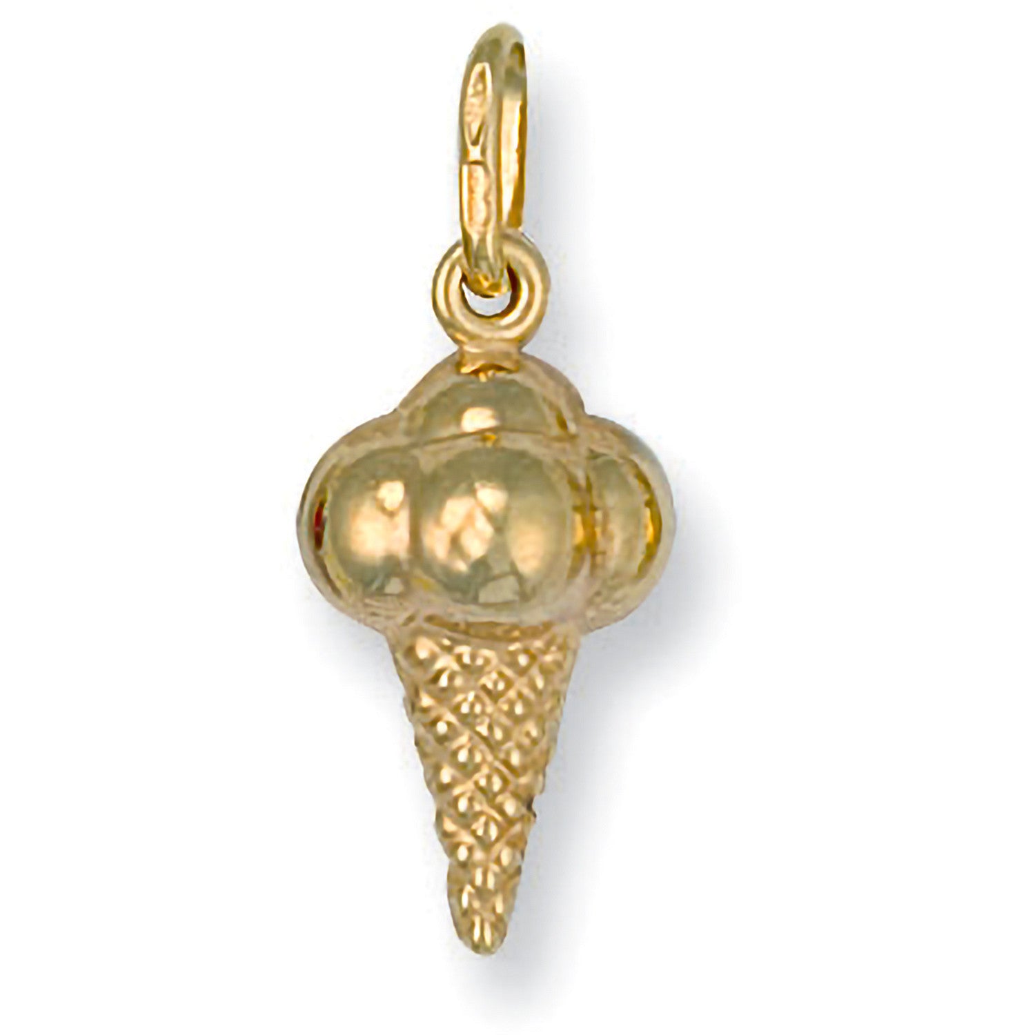 Yellow Gold Ice Cream Pendant - 9ct Gold