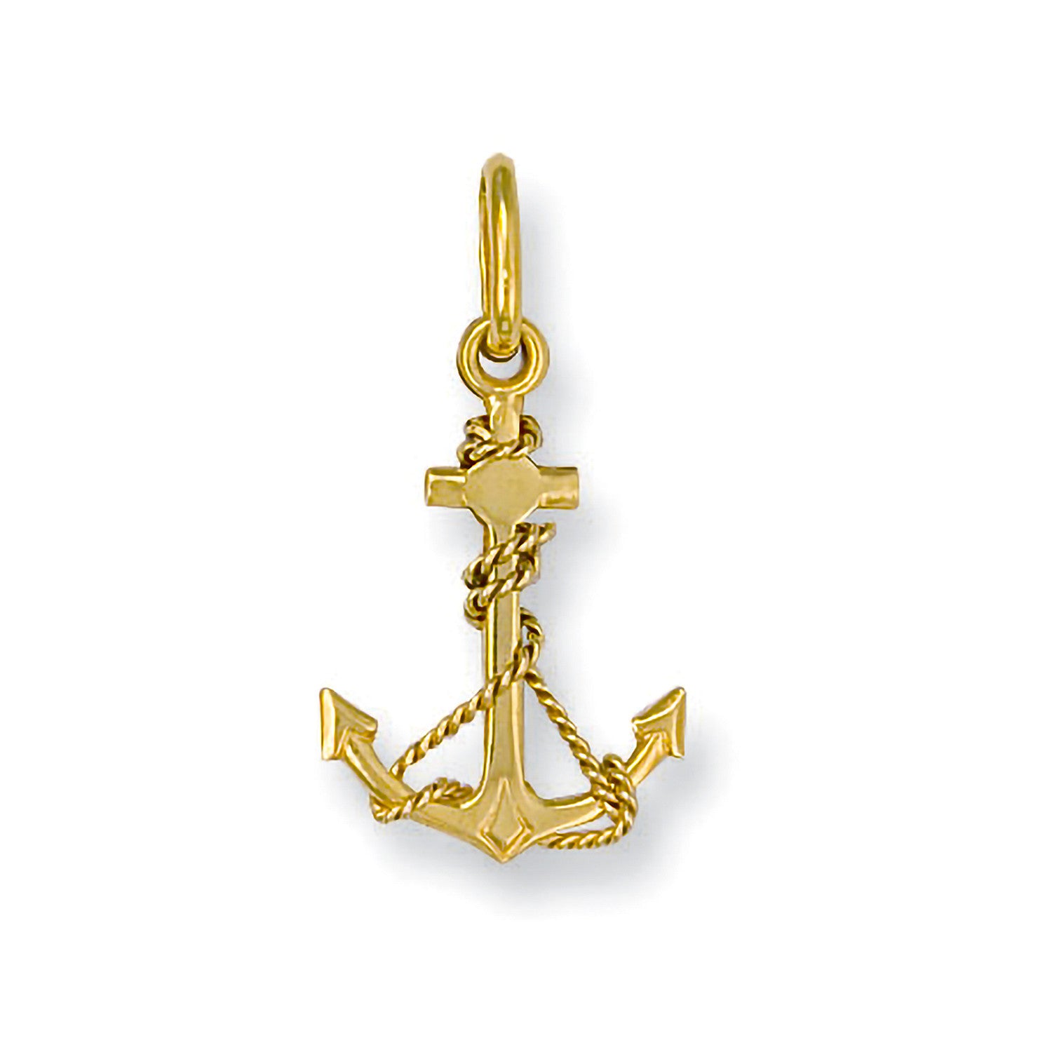 Yellow Gold Anchor Pendant - 9ct Gold