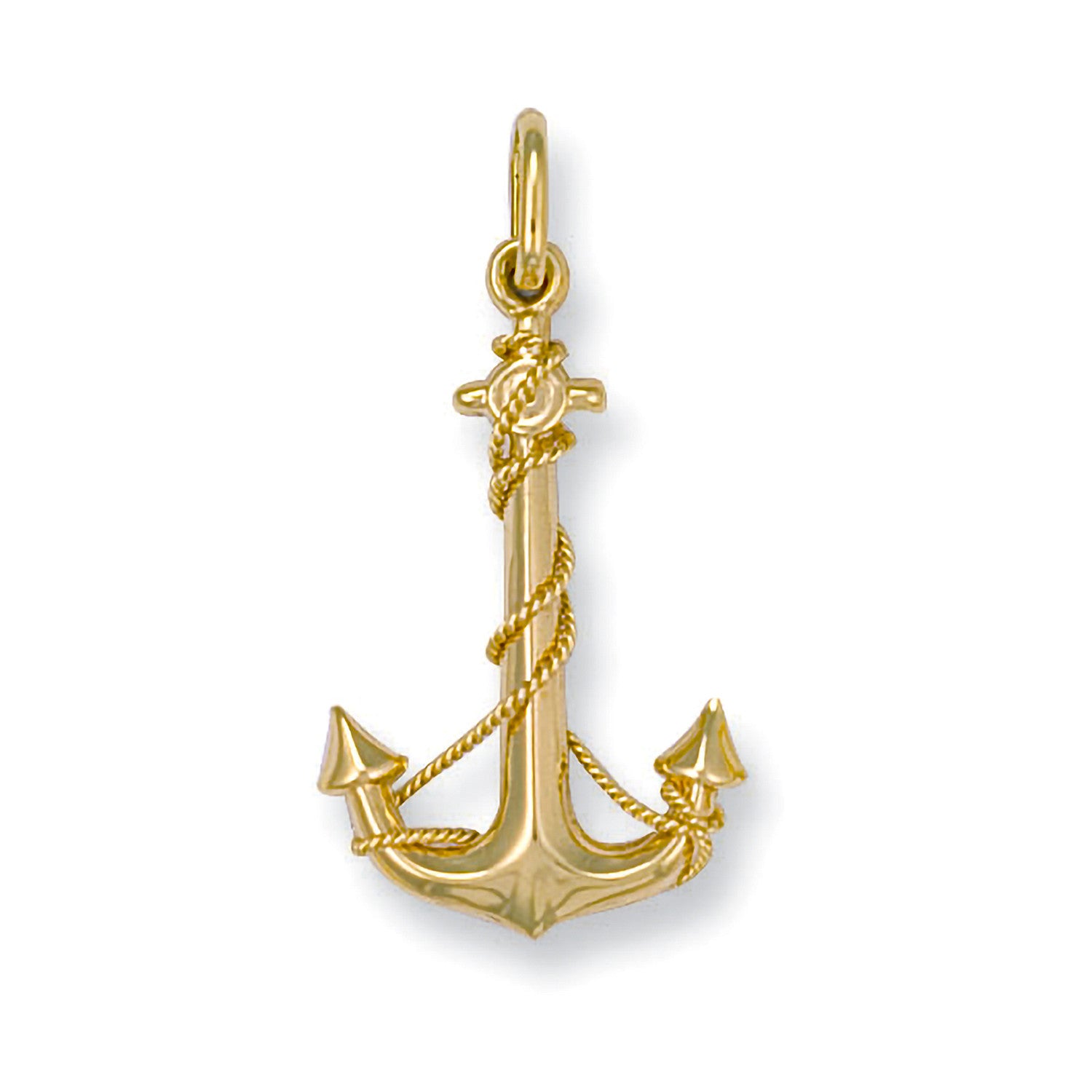 Yellow Gold Anchor Pendant - 9ct Gold
