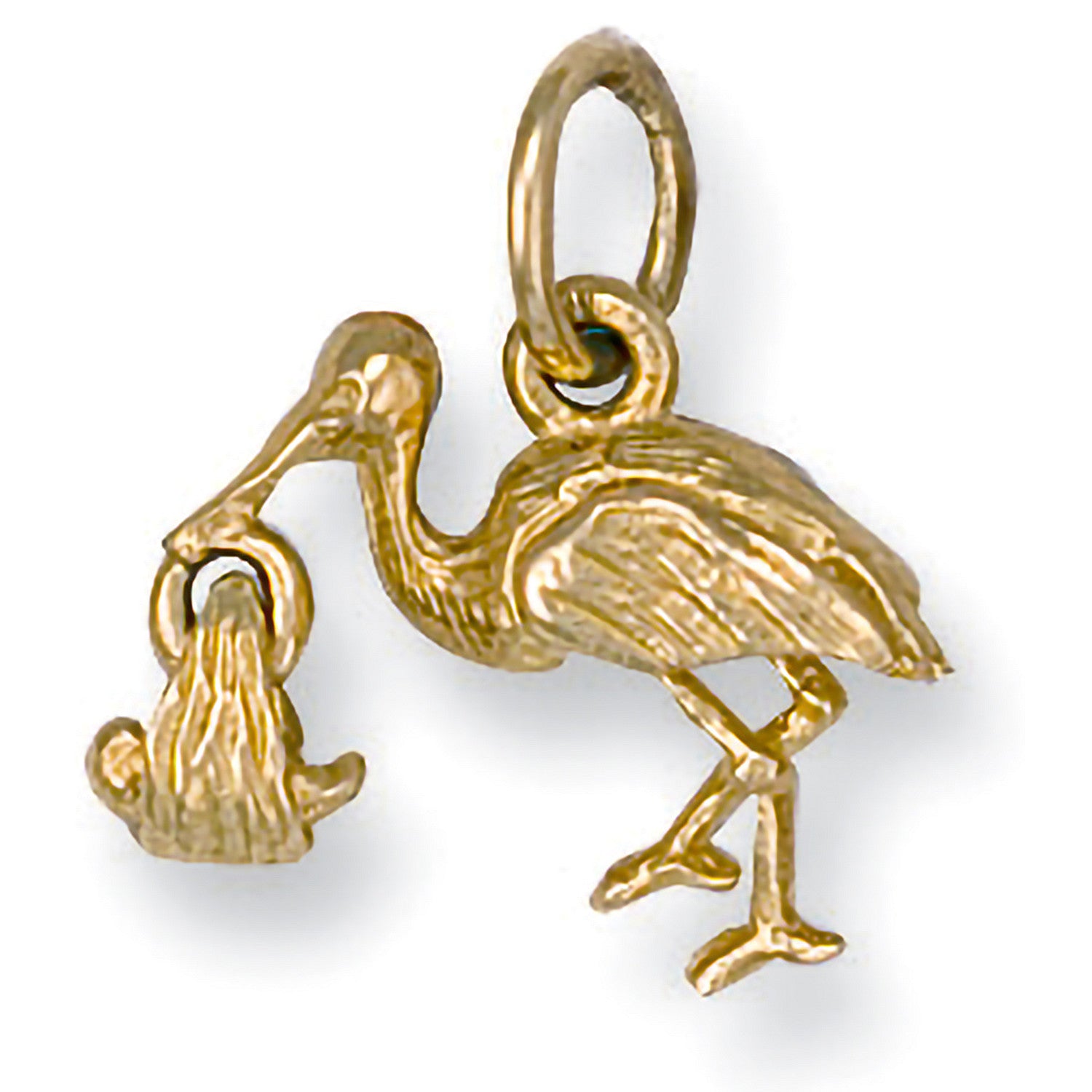 Yellow Gold Stork Pendant - 9ct Gold