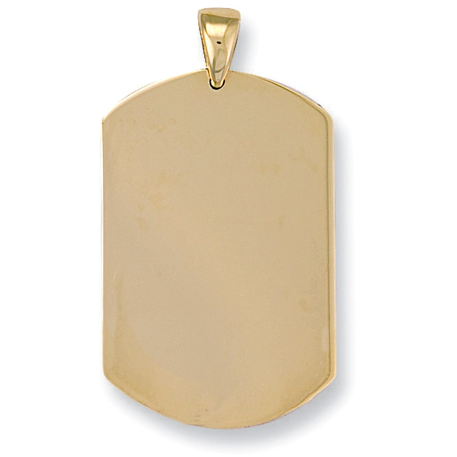Yellow Gold Dog Tag Pendant - 9ct Gold