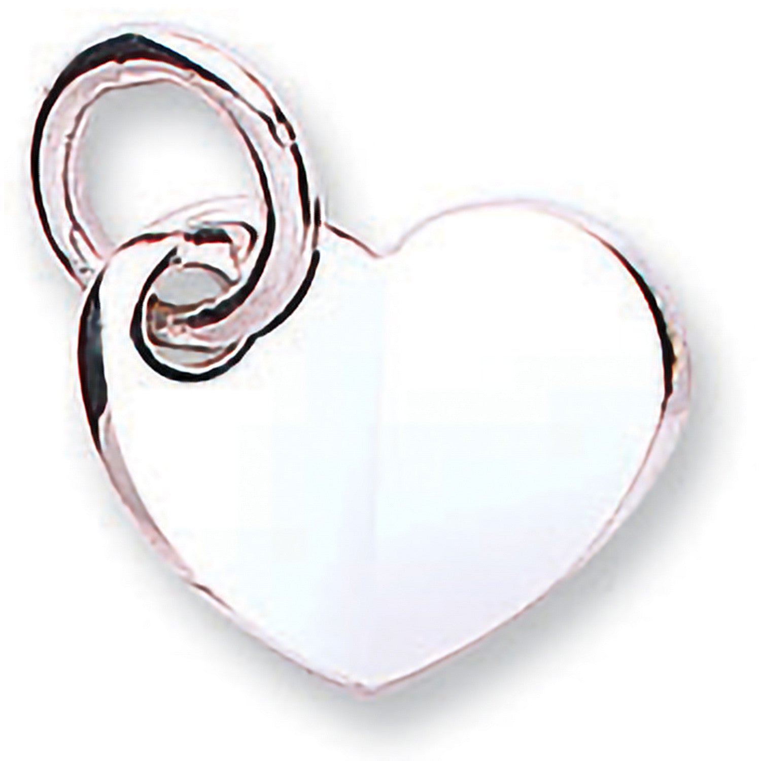White Gold Heart Pendant - 9ct Gold