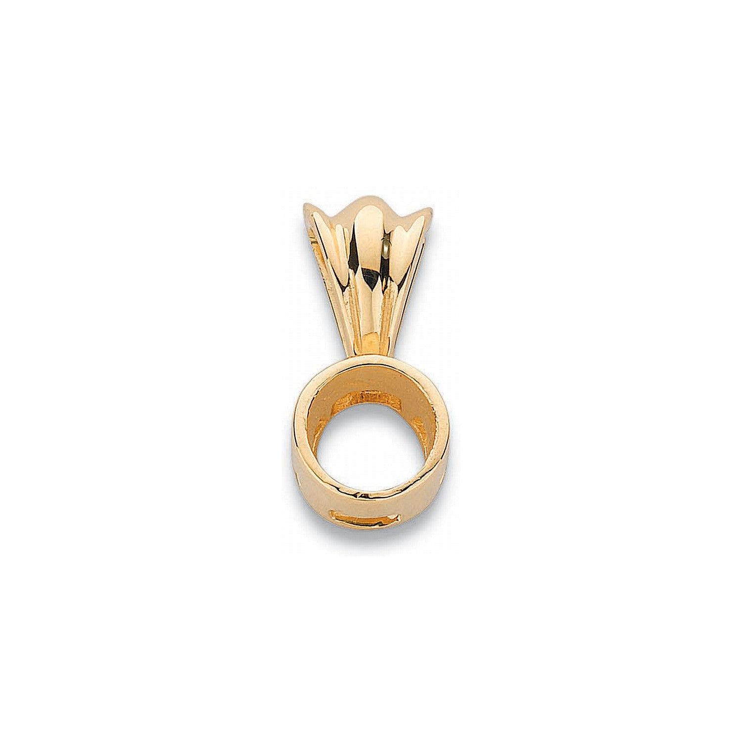 18ct Yellow Gold Pendant Mount Rubover 0.40-0.50ct