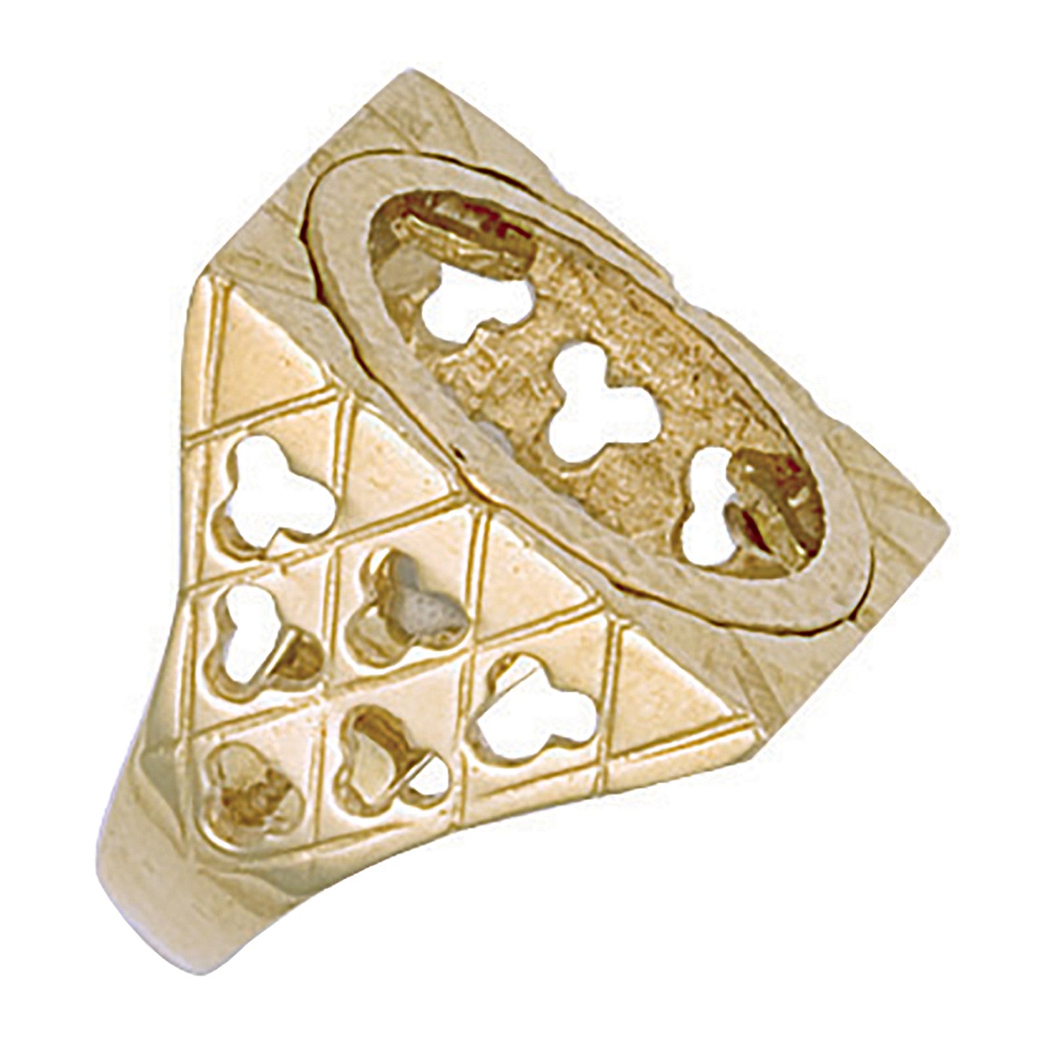 Yellow Gold (Half) Square Top Sovereign Ring - 9ct Gold