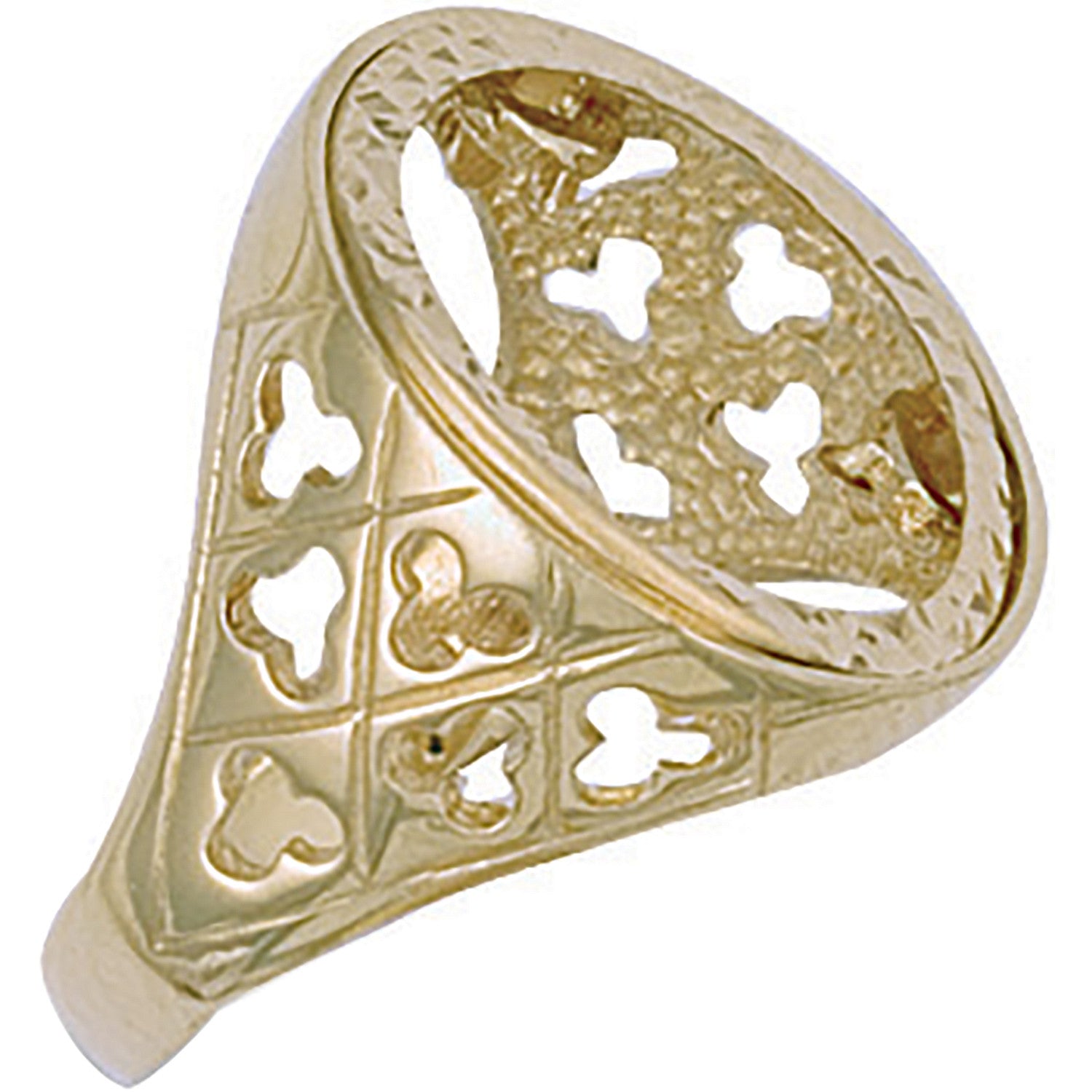 Yellow Gold (Full) Fancy Sides Sovereign Ring - 9ct Gold