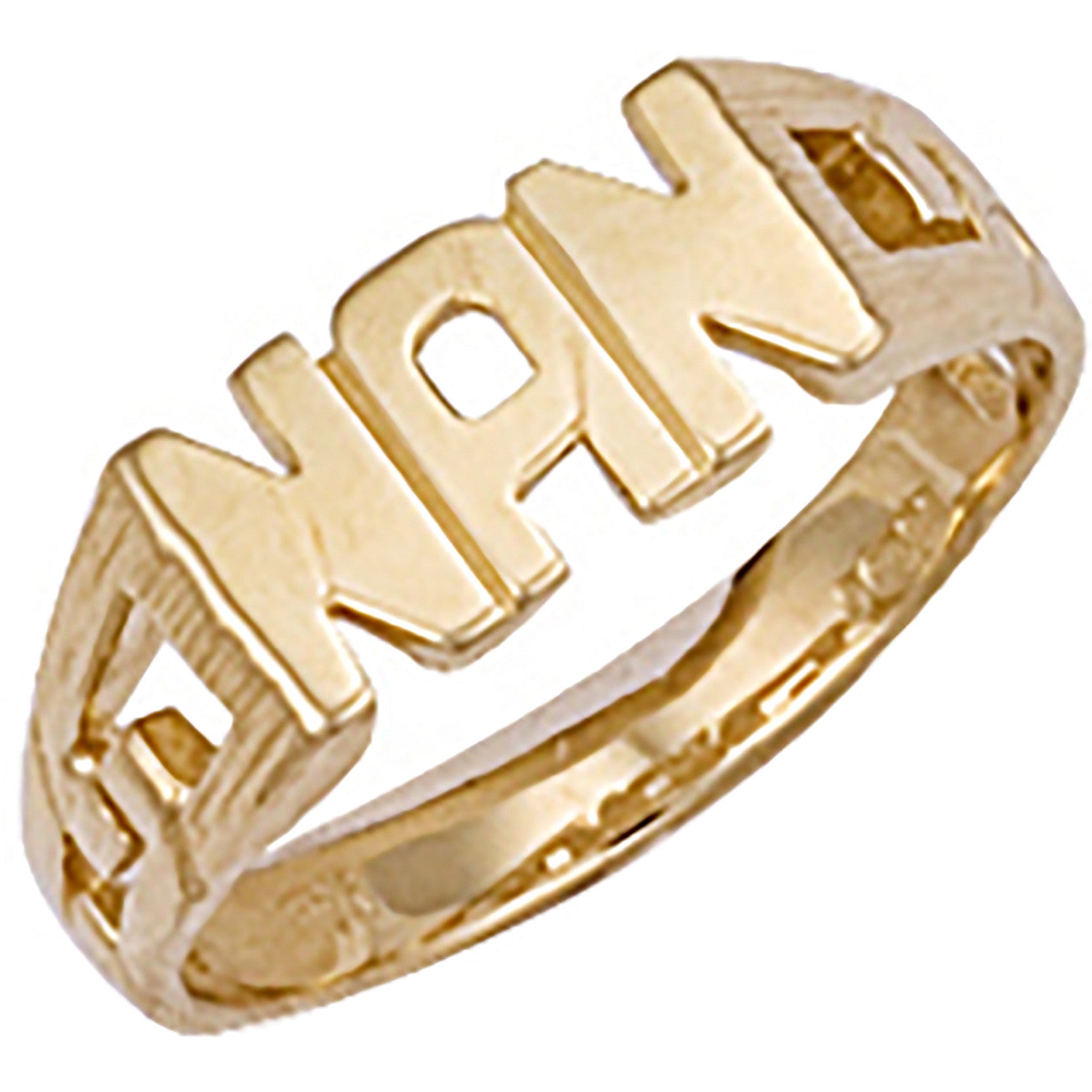 Yellow Gold ID Sides Nan Ring
