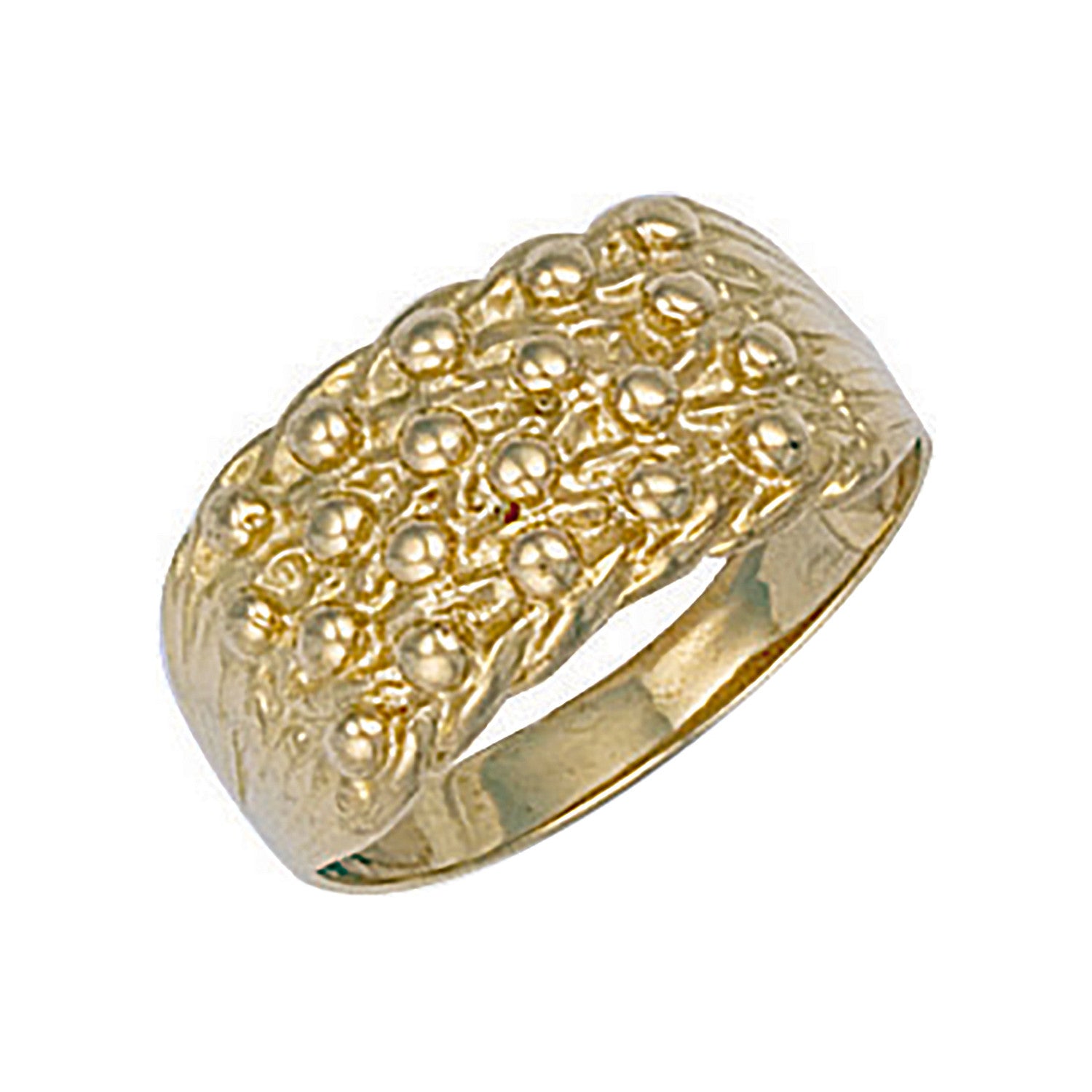 Yellow Gold Light Weight 4 Row Keeper Ring - 9ct Gold