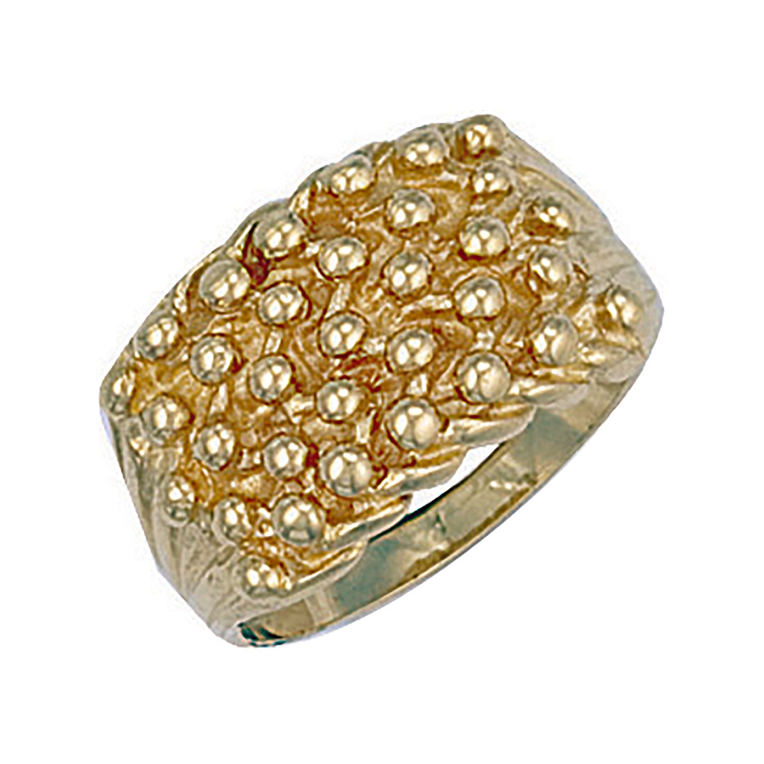 Yellow Gold Woven Back 5 Row Keeper Ring - 9ct Gold