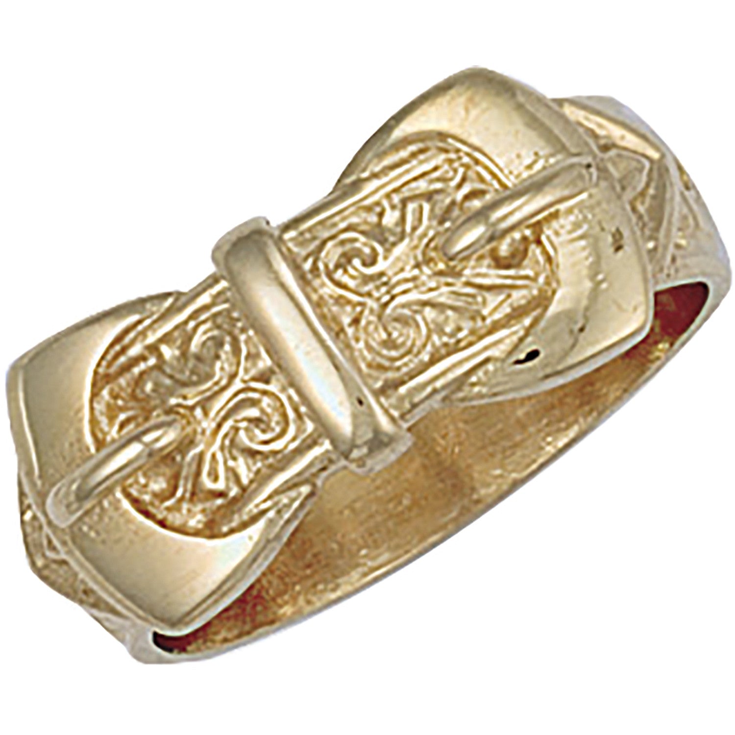 Yellow Gold Double Buckle Ring - 9ct Gold