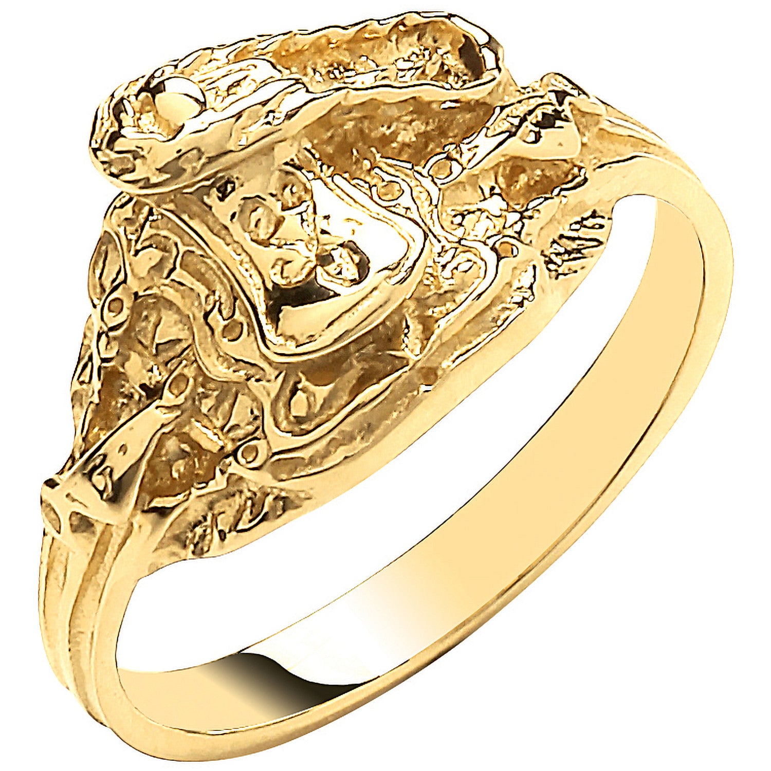 Yellow Gold Saddle Baby Ring - 9ct Gold