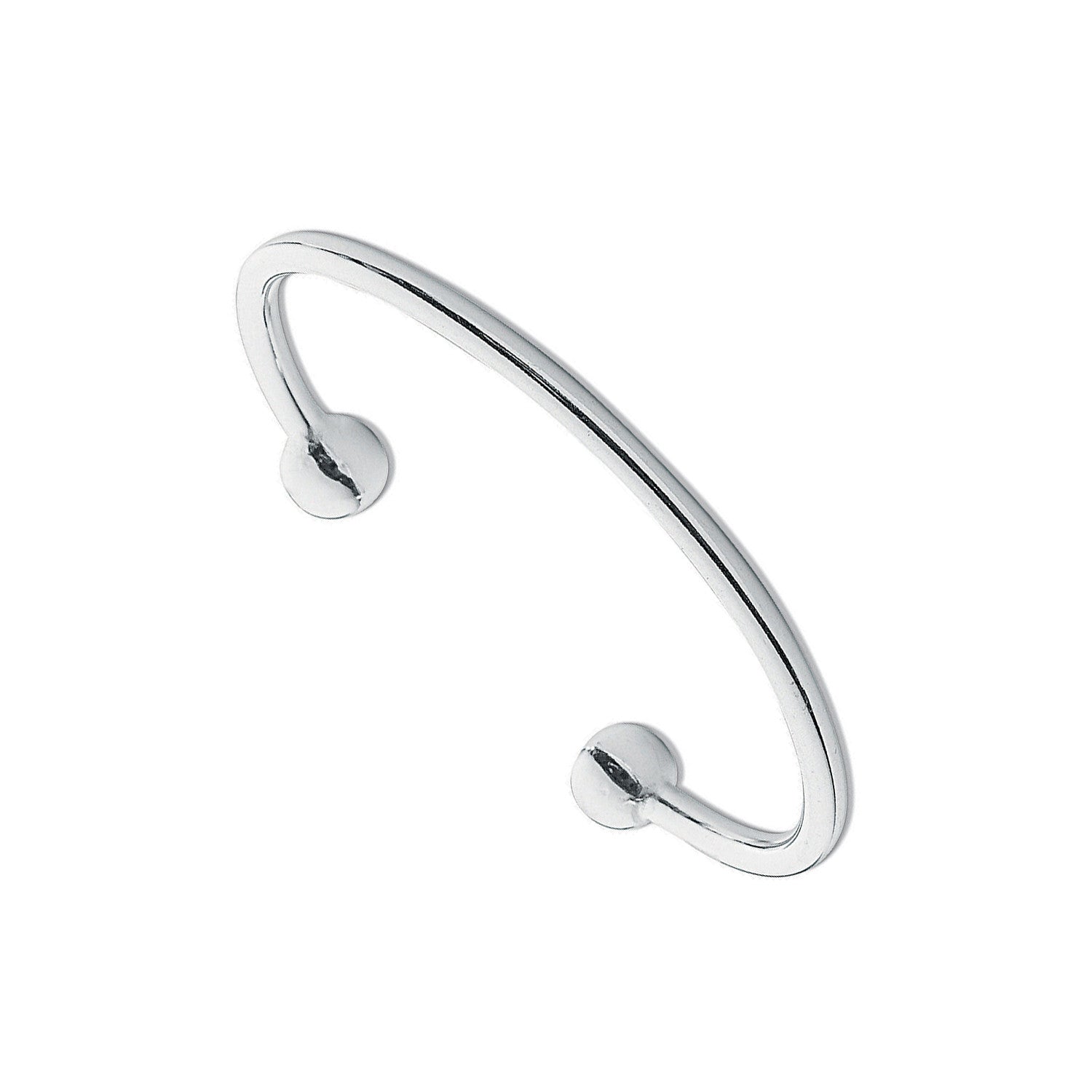 Silver Baby Torque Bangle - Silver