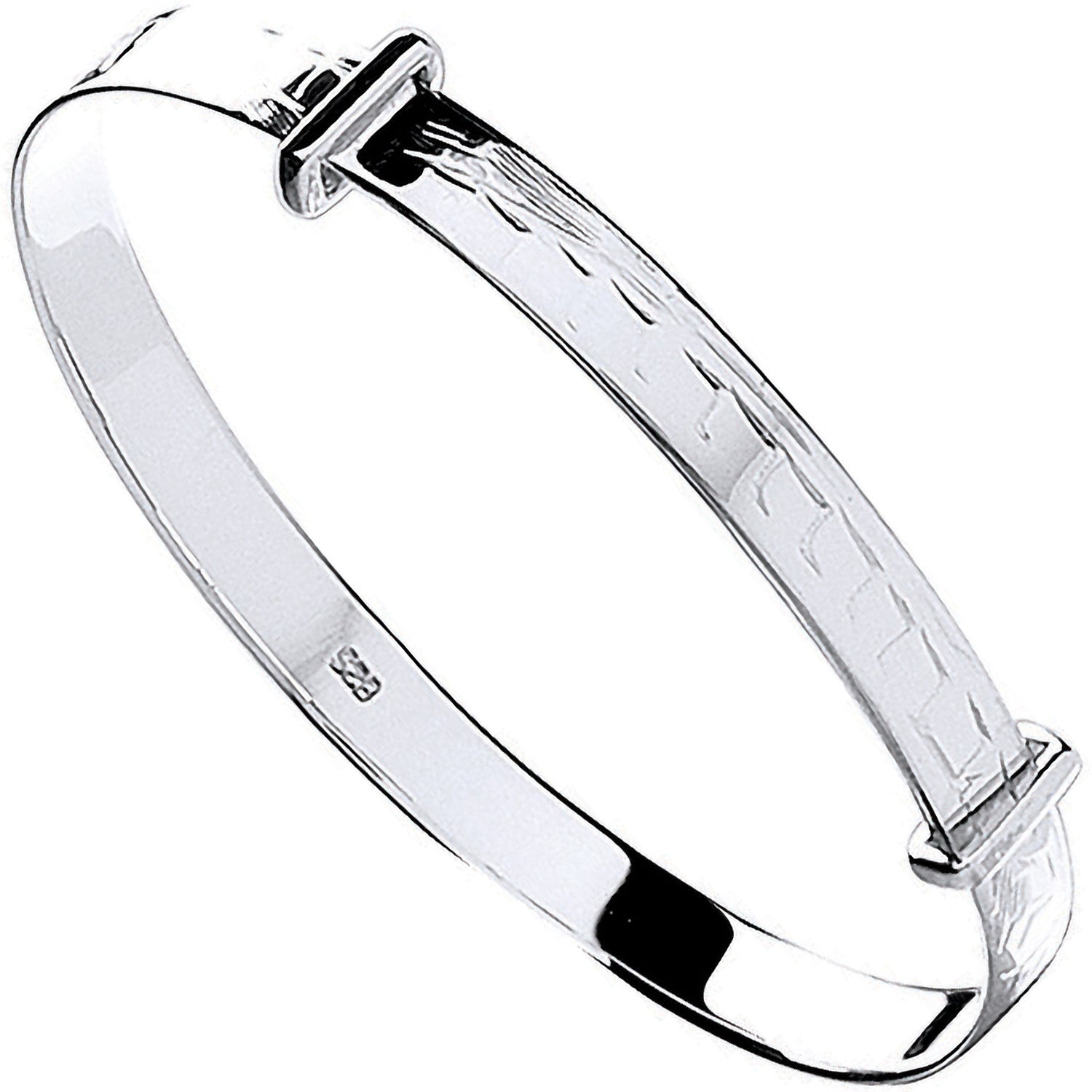 Silver D/C Expandable Baby Bangle - Silver
