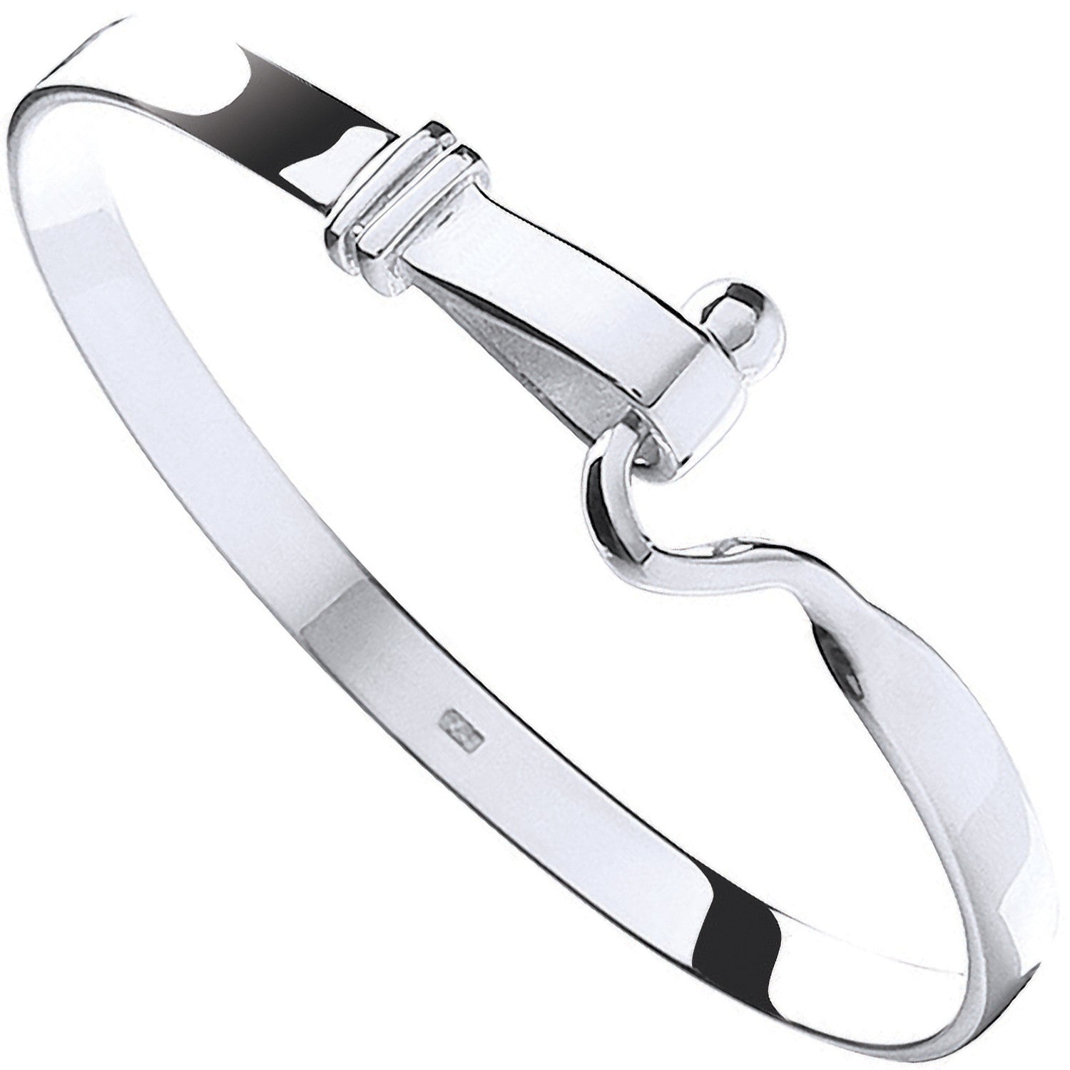 Silver Baby Hook Bangle - Silver