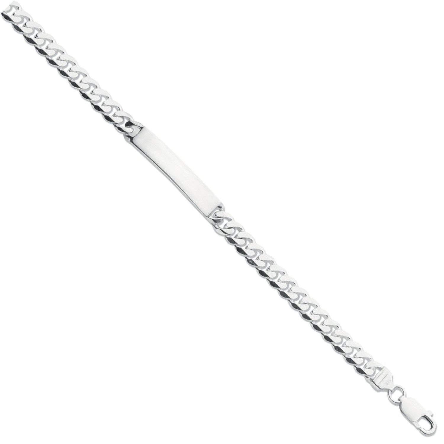 Silver ID Gents 8" Bracelet - Silver