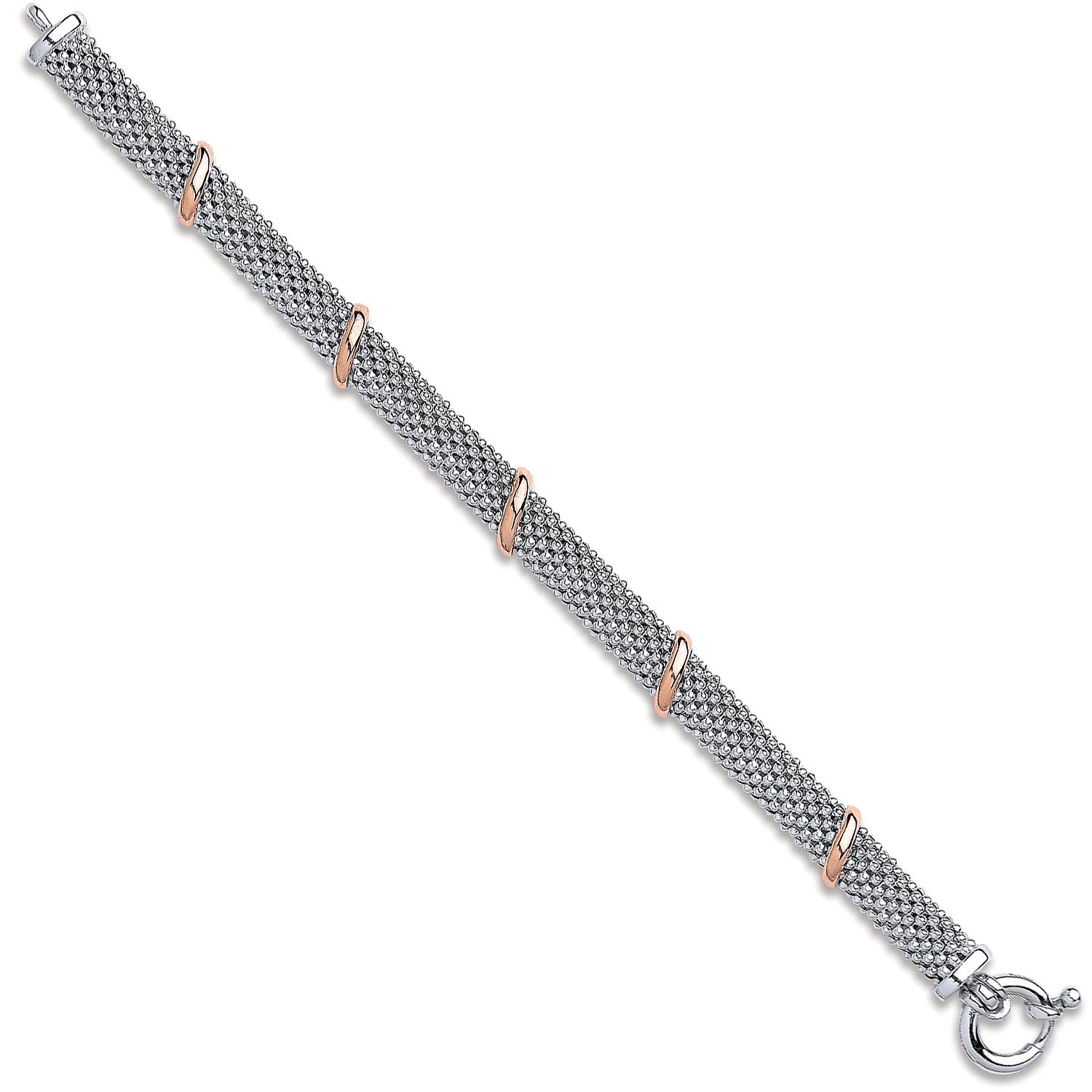 Silver Mesh Ladies Bracelet - Silver