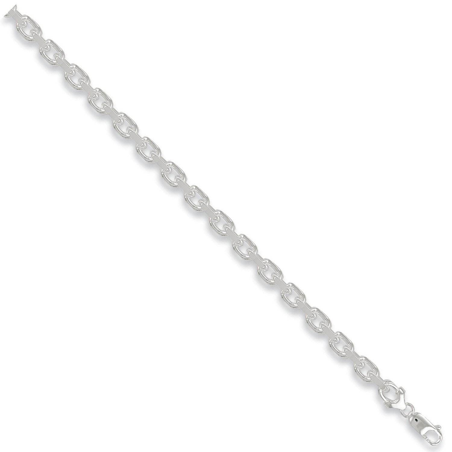 Silver 5.5mm Diamond Cut Belcher Chain - Silver