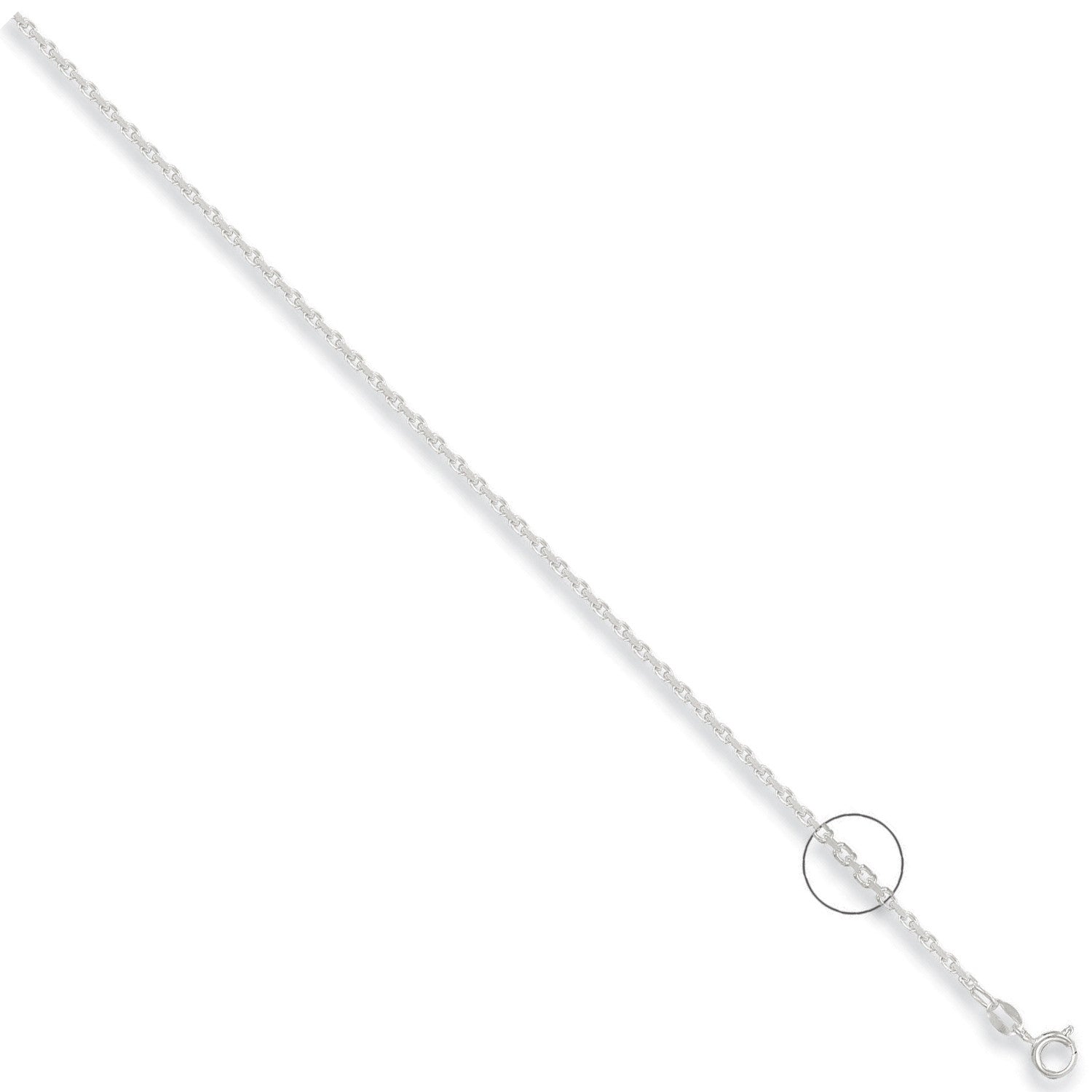 Silver 2.2mm Diamond Cut Belcher Chain - Silver