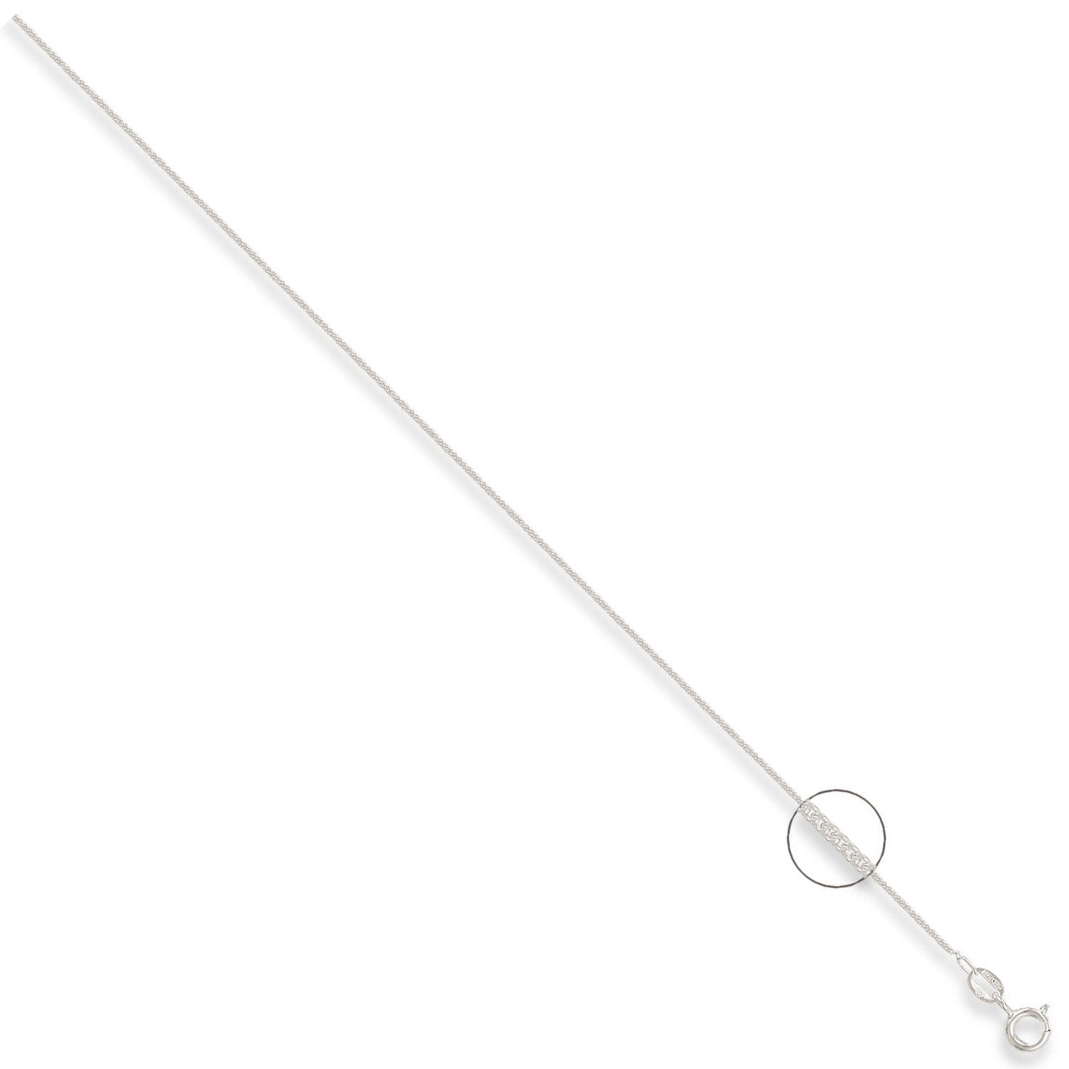 Silver 1.2mm Traditional Classic Curb Chain - Silver