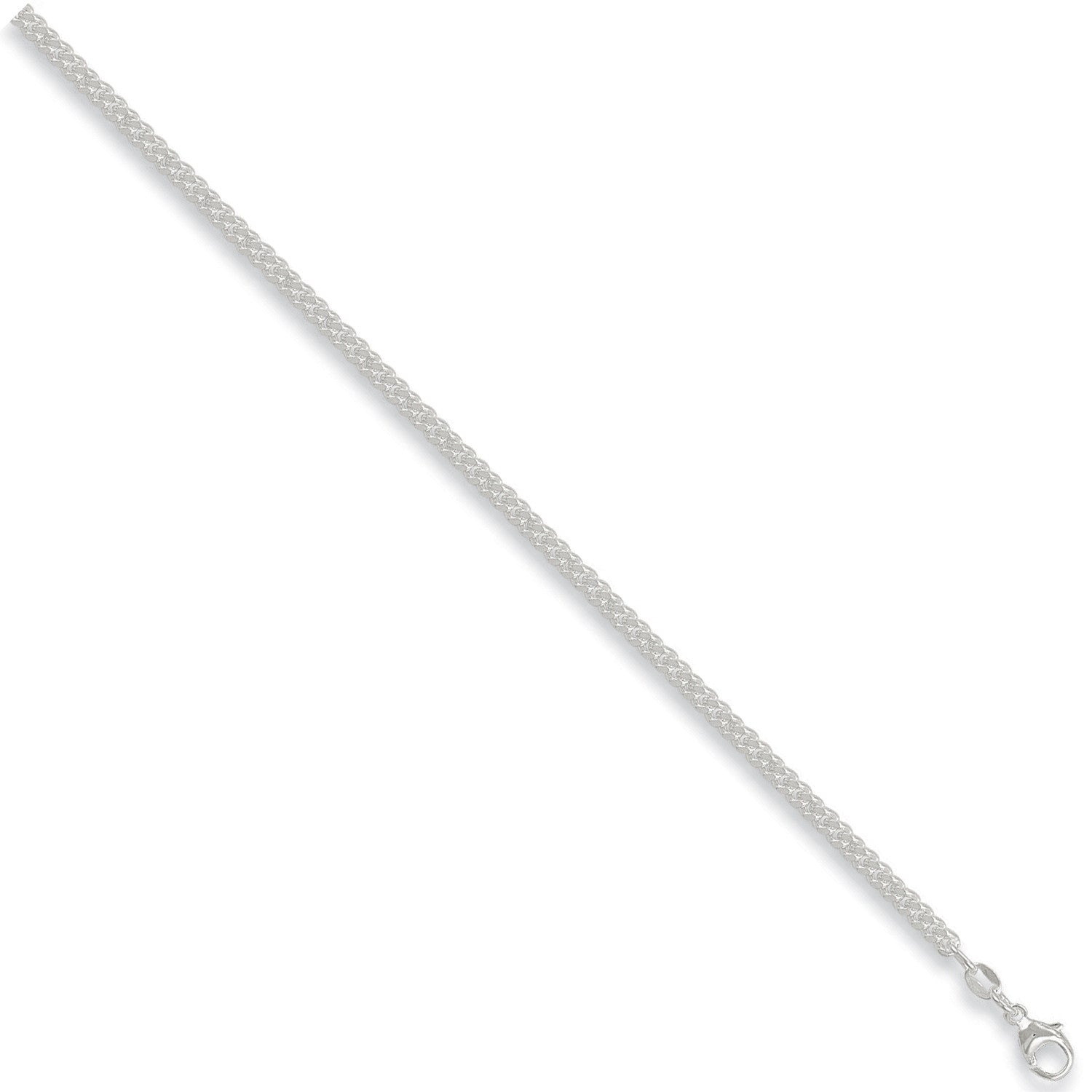Silver 3.7mm Traditional Classic Curb Chain - Silver