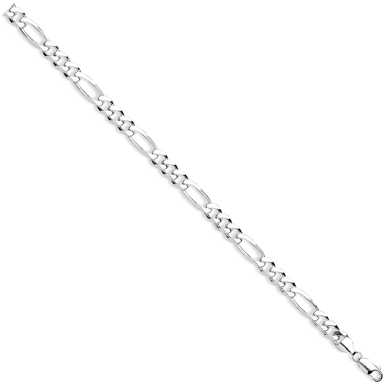 Silver 8mm Figaro Chains/Bracelets - Silver