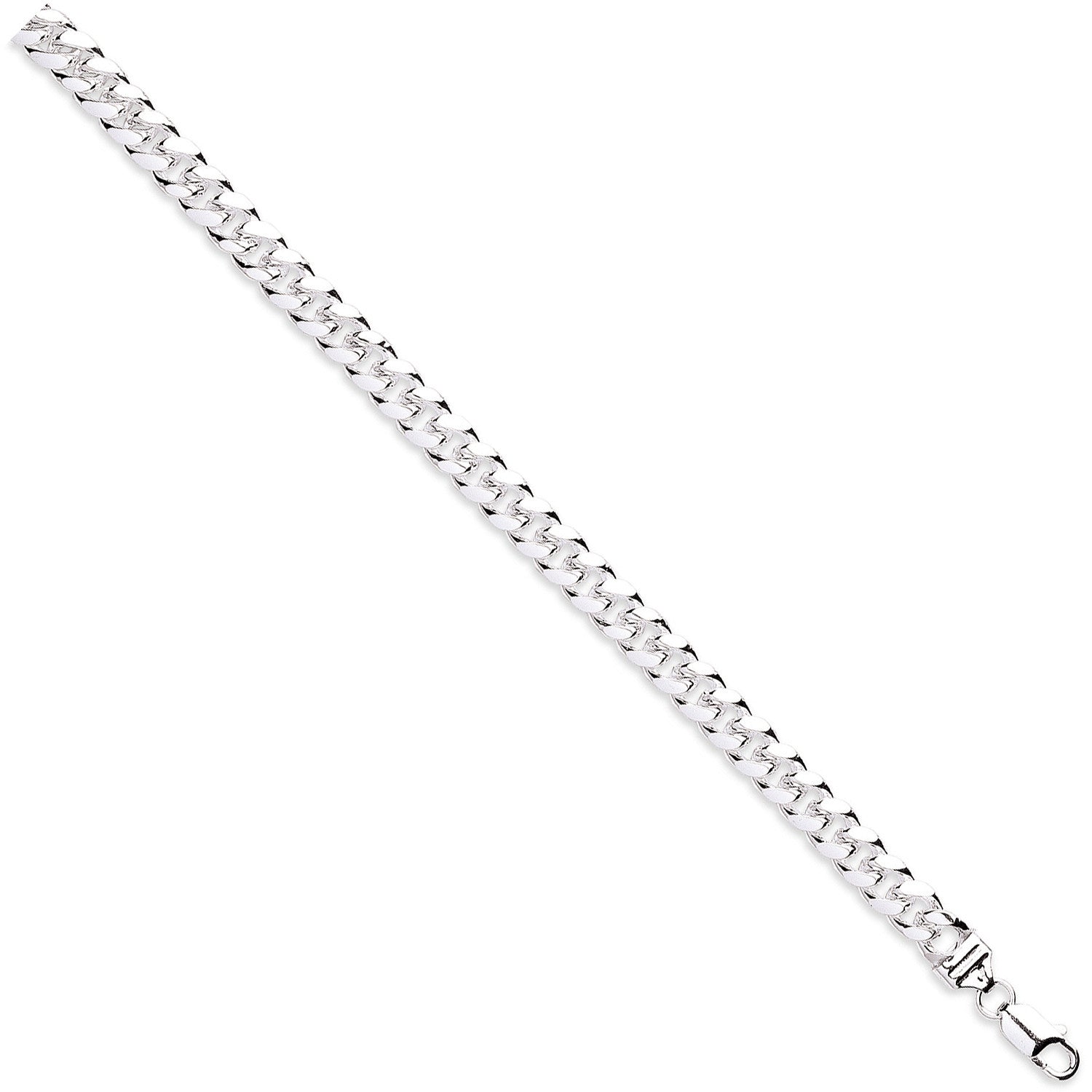 Silver 8.5mm Dome Cuban Link Chain/Gents Bracelet - Silver