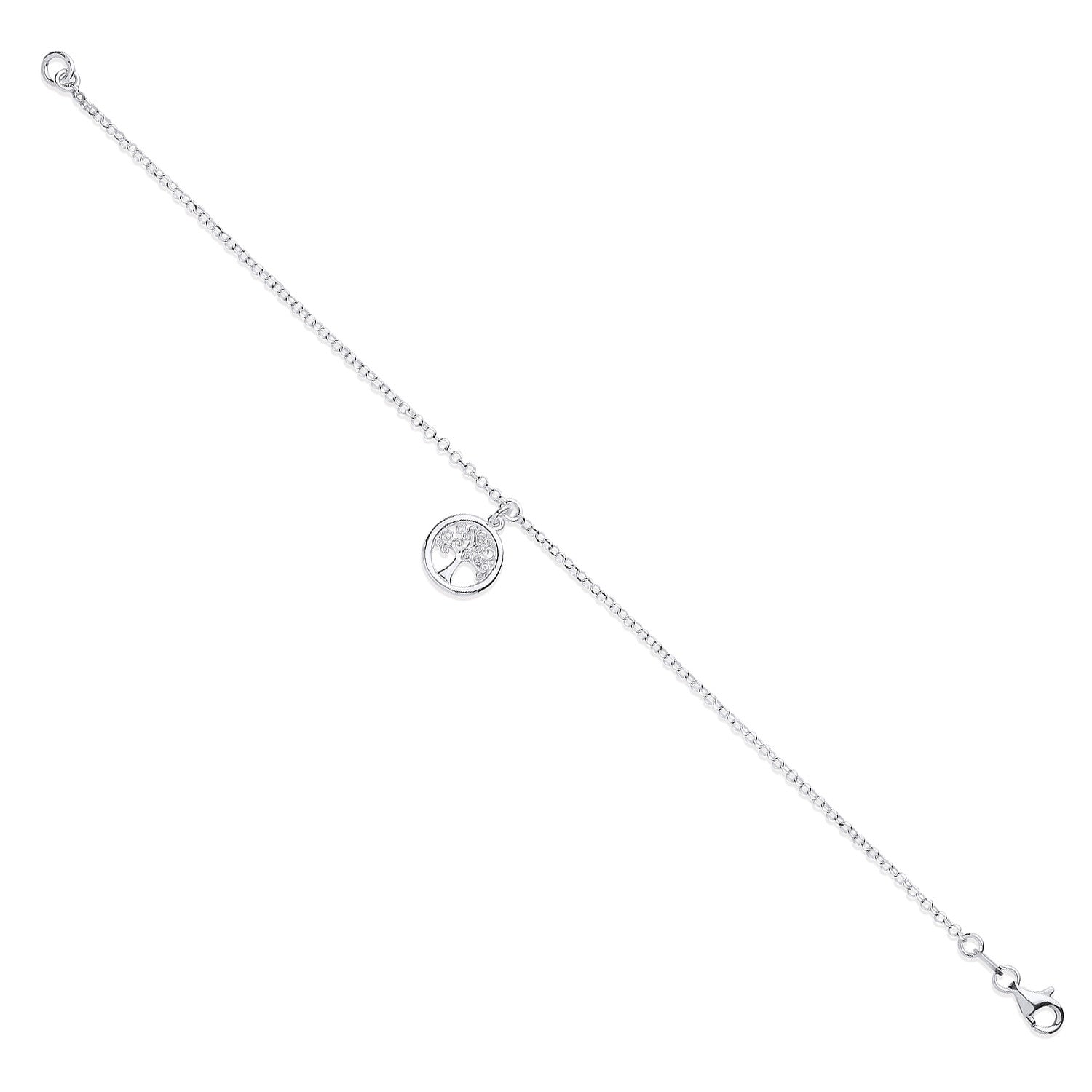 Silver Tree of Life Bracelet/Necklace 16" - Silver