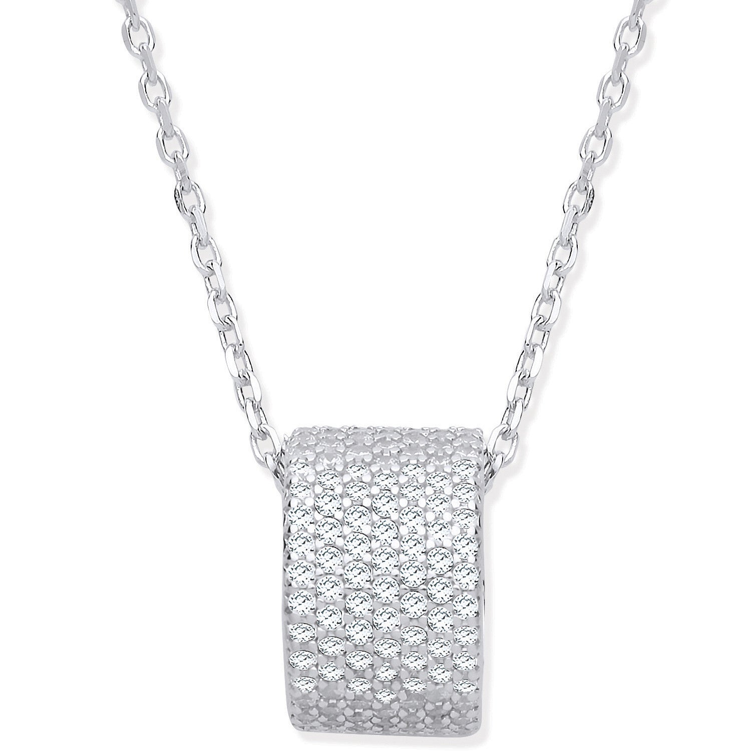 Silver Little Full ET Cubic Zirconia Ring on a 16" Chain - Silver