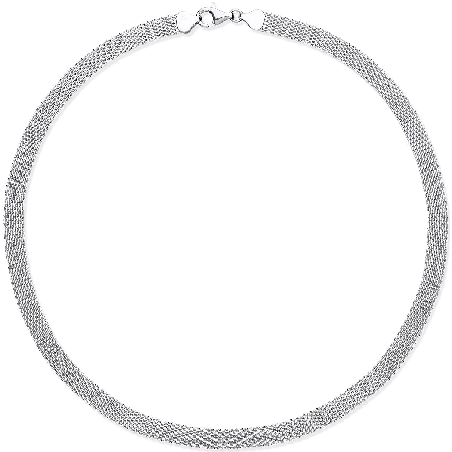 Silver Tight Mesh Watch Strap 18"Chain/Ladies Bracelet - Silver