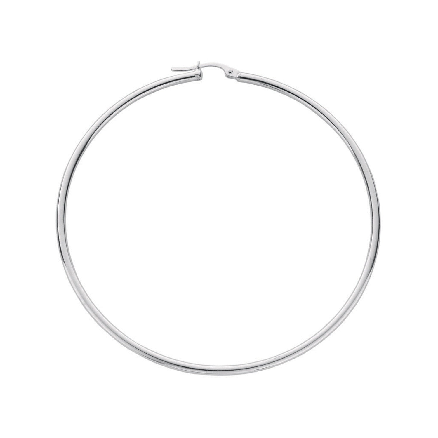 Silver Hoop Earrings - Silver