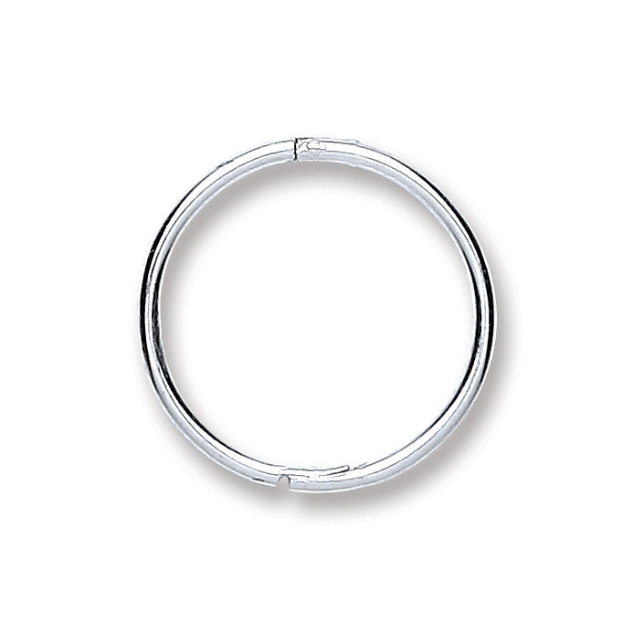 Silver 12mm Plain Hinged Sleepers - Silver