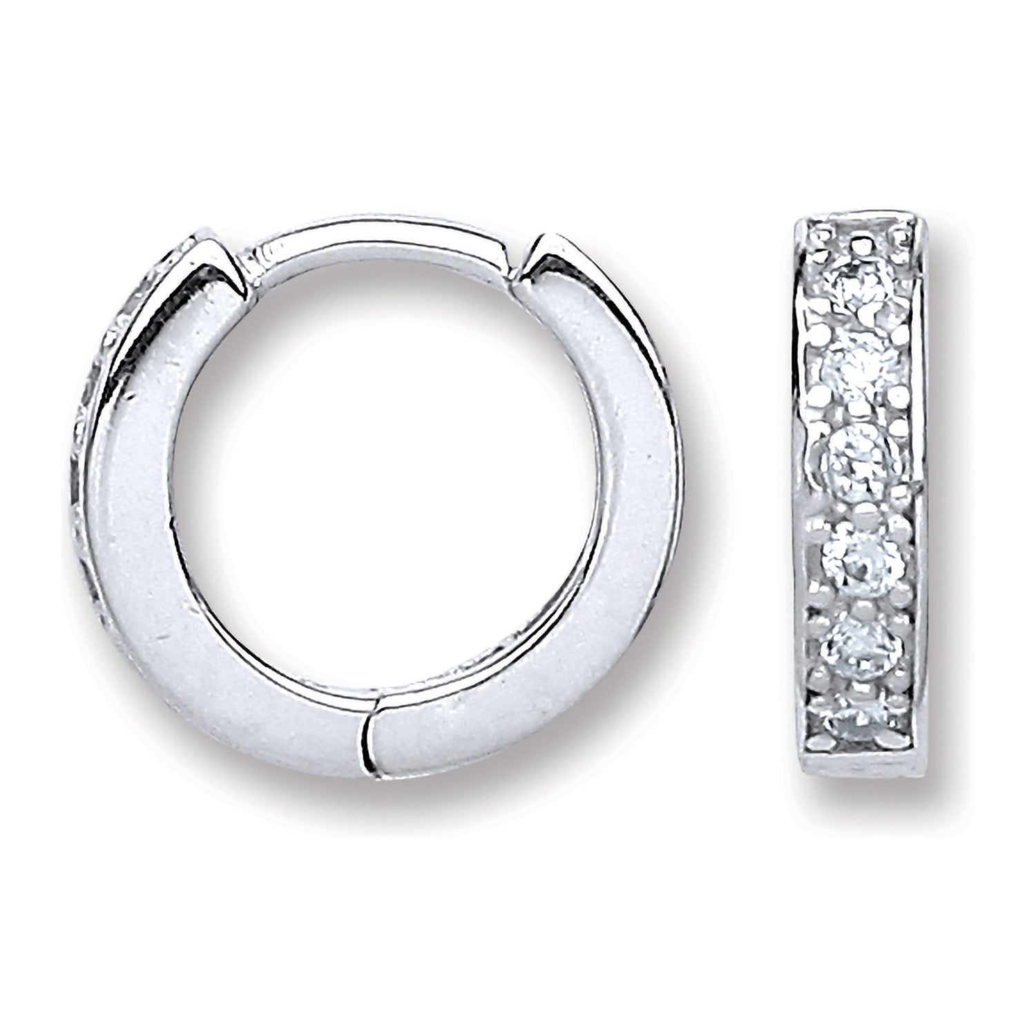 Silver Baby Huggies Earrings - Silver