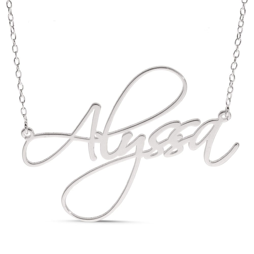 925 Silver Personalised Nameplate